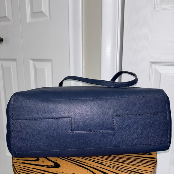 Tory Burch large tote bag navy blue Carryall leather handbag - Picture 11 of 16